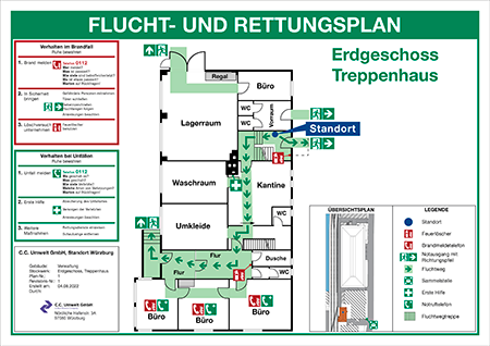 Bild für Flucht- und Rettungspläne